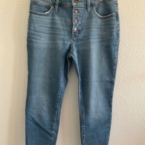 J Crew 9” High Rise All Day Stretch Skinny Blue Jeans 31P. New with Tags
